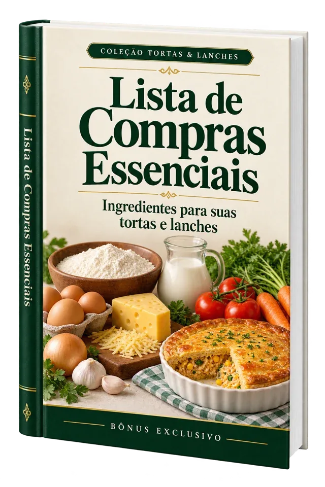 Livro Lista de Compras Essenciais — coleção Tortas e Lanches